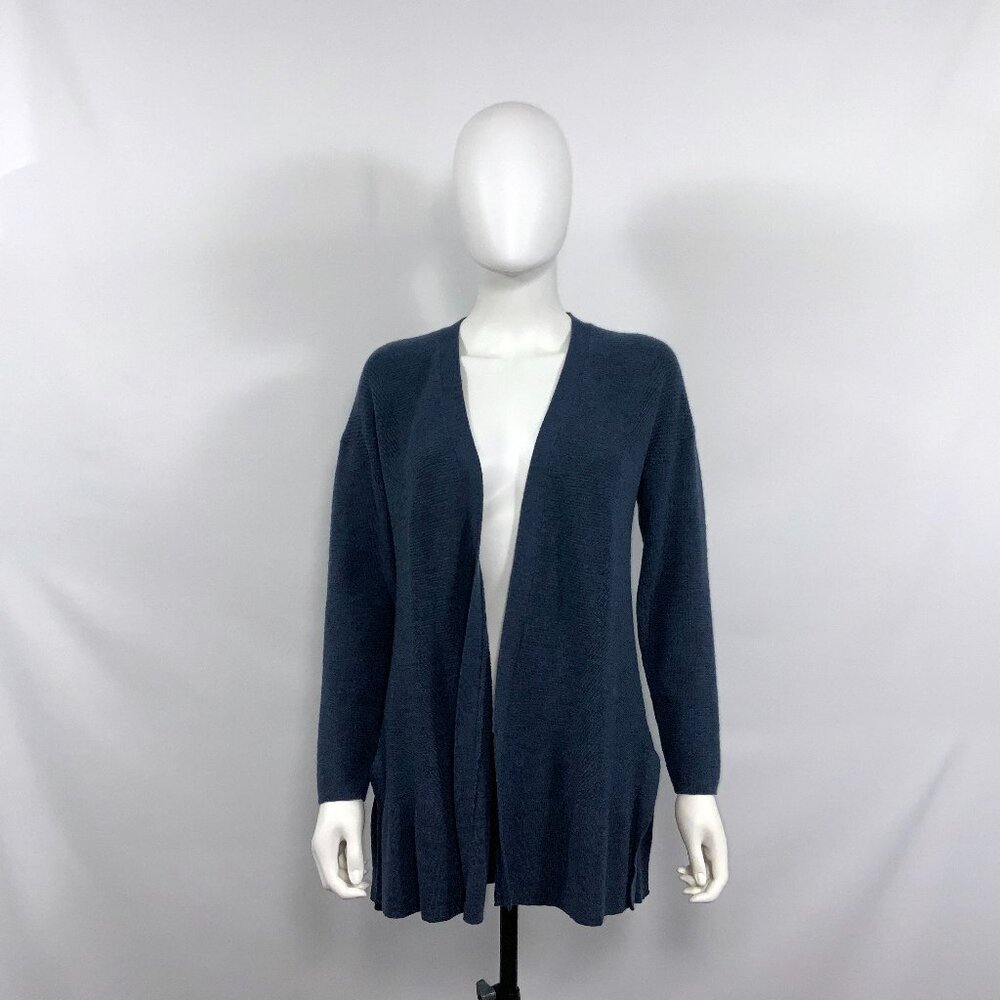 Vineyard Vines Open Front Cardigan in Blue Size S Long Sleeve